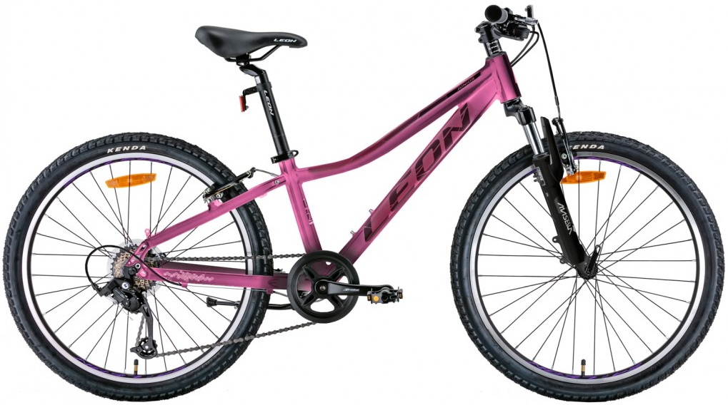 Велосипед 24" Leon JUNIOR AM Vbr (2022) розовый с черным (м)