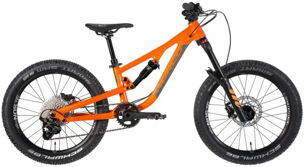 Велосипед 20" Norco Fluid FS 2.1 (2023) orange/charcoal