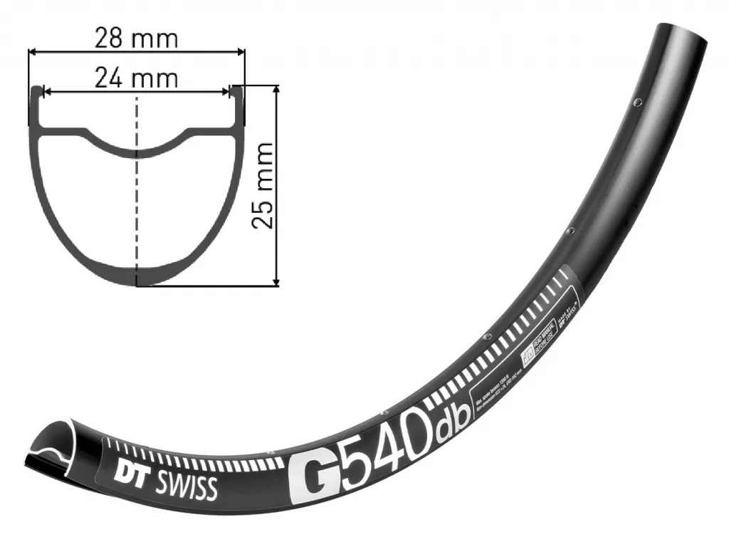 Обод 27.5" DT Swiss G 540 (584x24 mm) Disc 24H 530g