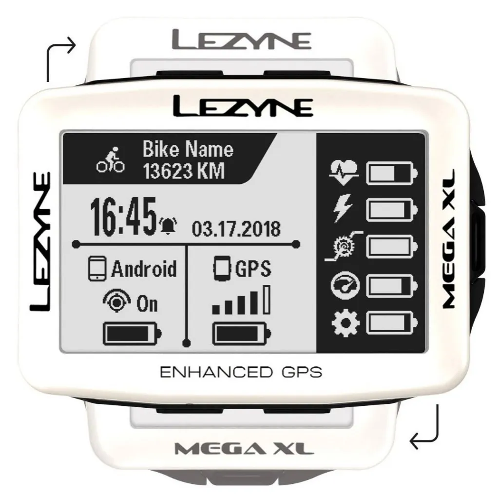 Велокомпьютер Lezyne Mega XL GPS Limited White Edition
