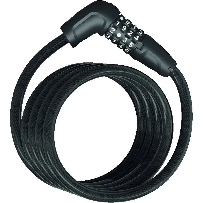 Замок трос спиральный ABUS 5510C/180 Numero Black SCMU