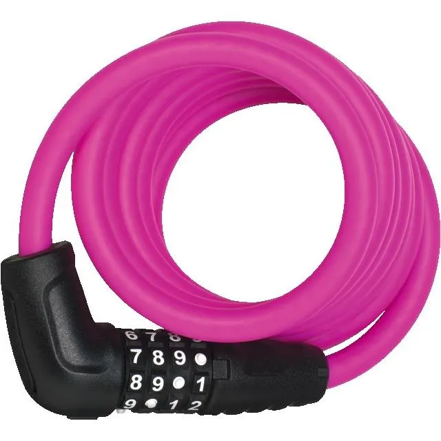 Замок трос спіральний ABUS 5510C/180 Numero Pink SCMU