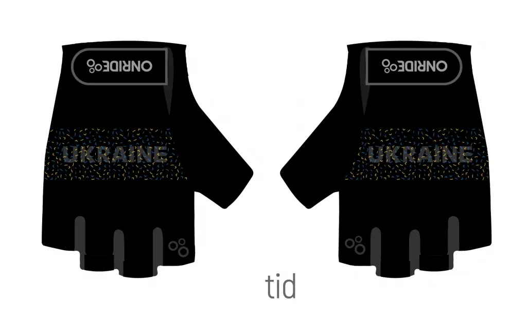 Перчатки ONRIDE TID 20 Ukraine полоски black Перчатки ONRIDE TID 20 Ukraine полоски black