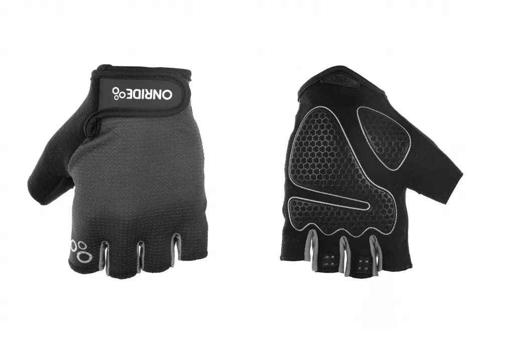 Рукавички ONRIDE Hold 20 black/grey з лініями