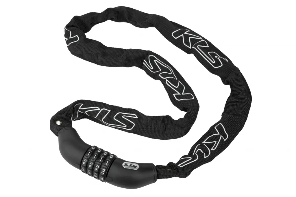 Замок цепь кодовый KLS Chainlock 4 black 4x1000 мм