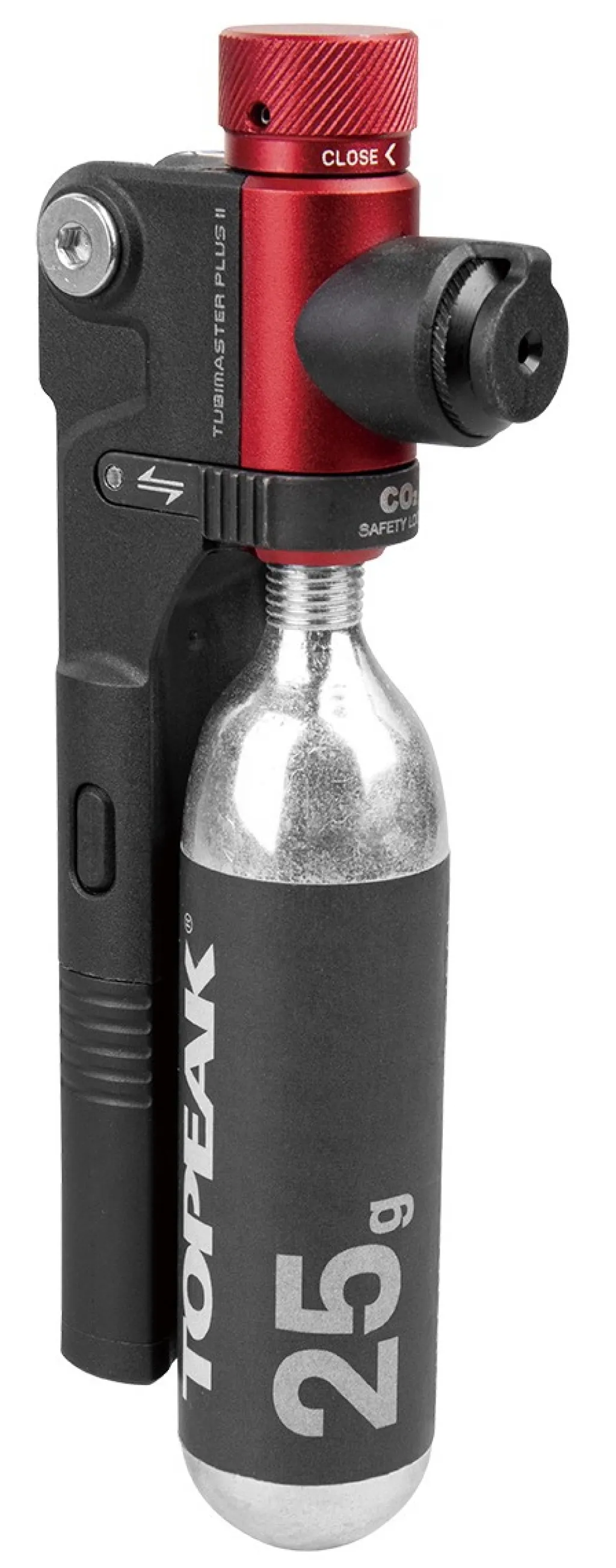 Ремкомплект/насос Topeak Tubi Master Plus II Special Edition, w/1.5mm & 3.5mm plug tool & plugs, CO2 inflator, one 25g CO2 cartridge, strap mount