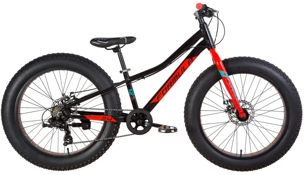 Велосипед 24" Formula PALADIN DD (2021) черно-красный с бирюзовым