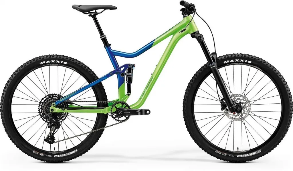 Велосипед 27.5" Merida ONE-FORTY 400 (2020) light green/glossy blue