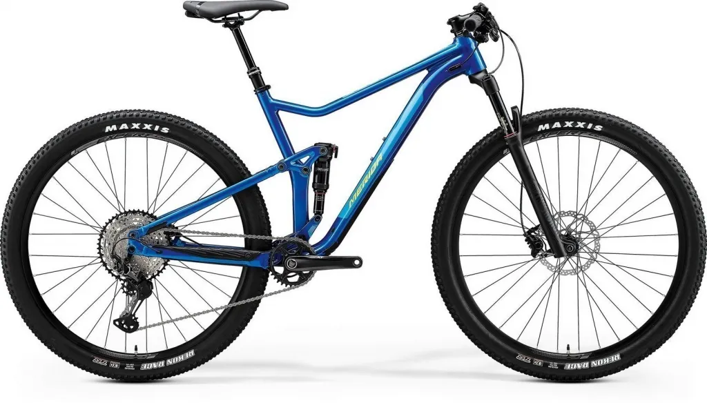 Велосипед 29" Merida ONE-TWENTY RC XT-Edition (2020) glossy medium blue (lime green)