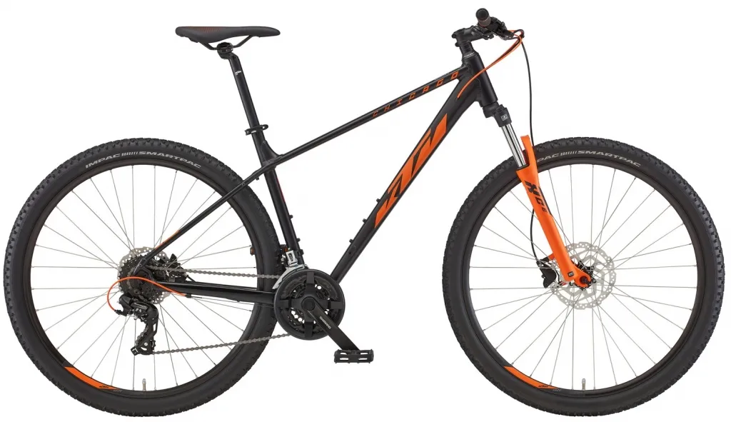 Велосипед 27.5" KTM Chicago 272 (2022) black matt/orange