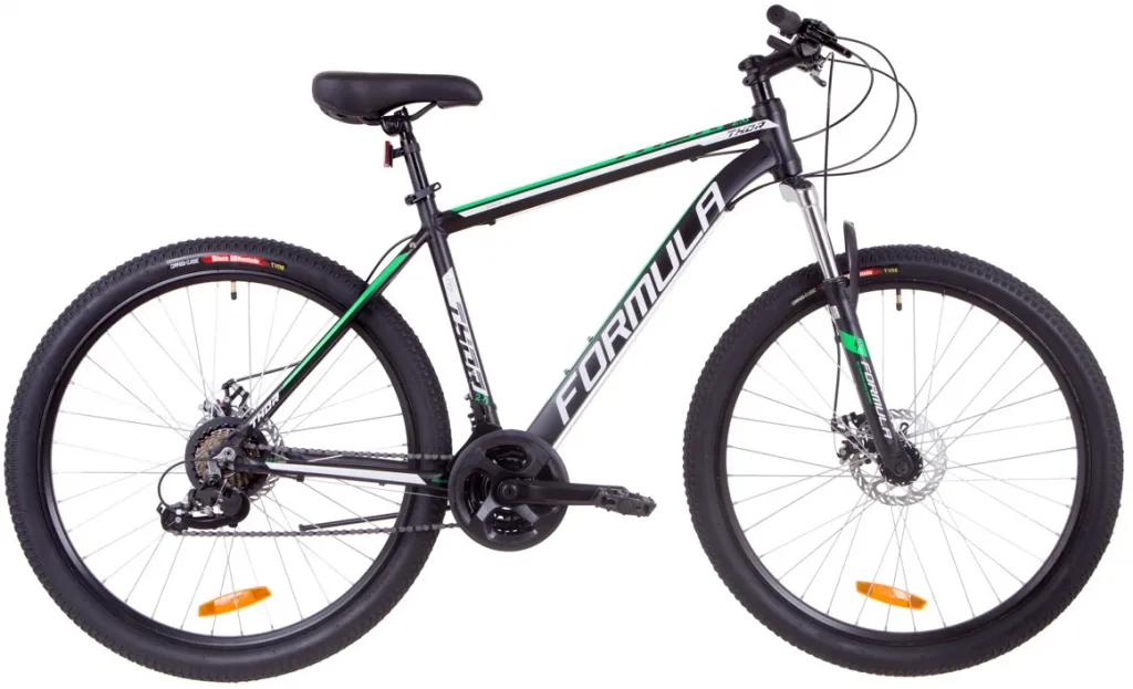 Велосипед 27.5" Formula THOR 2.0 DD 2019 черно-зеленый (м)
