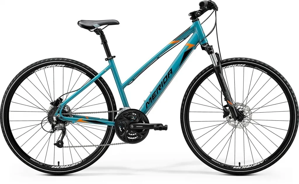 Велосипед 28" Merida Crossway 40 Lady (2020) glossy teal(black/orange)