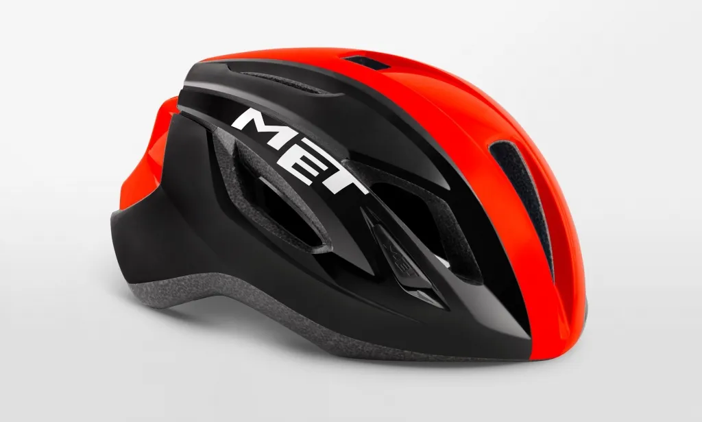 Шлем MET Strale Black Red Panel | Glossy