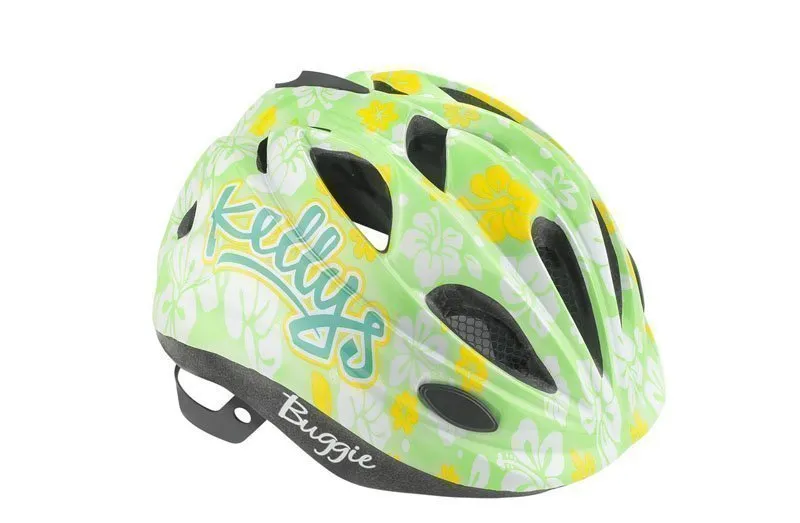 Шлем детский Buggie зелёный цветок, размер XS/S
