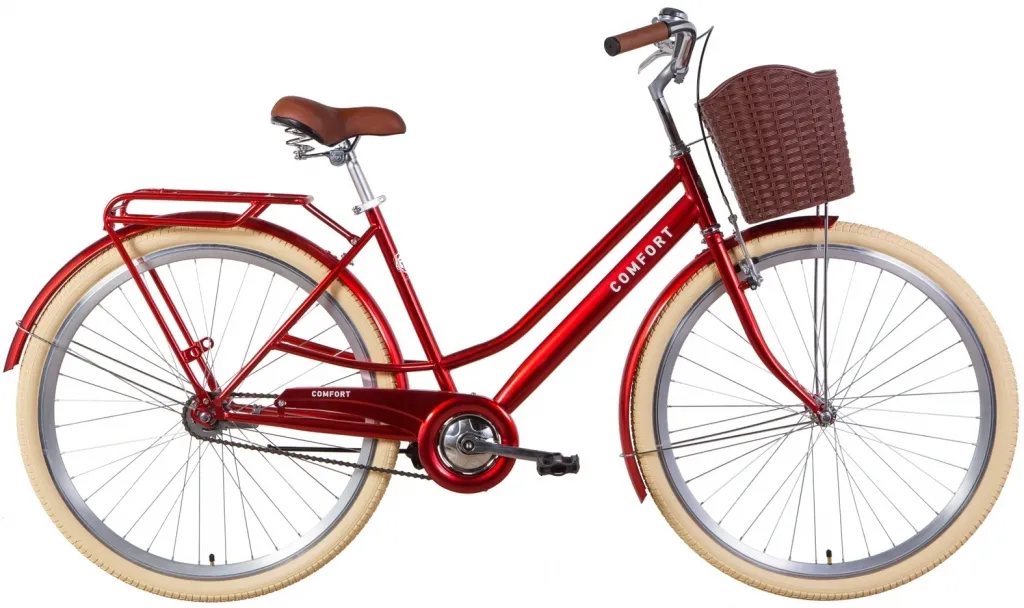 Велосипед 28" Dorozhnik COMFORT FEMALE (2021) рубиновый