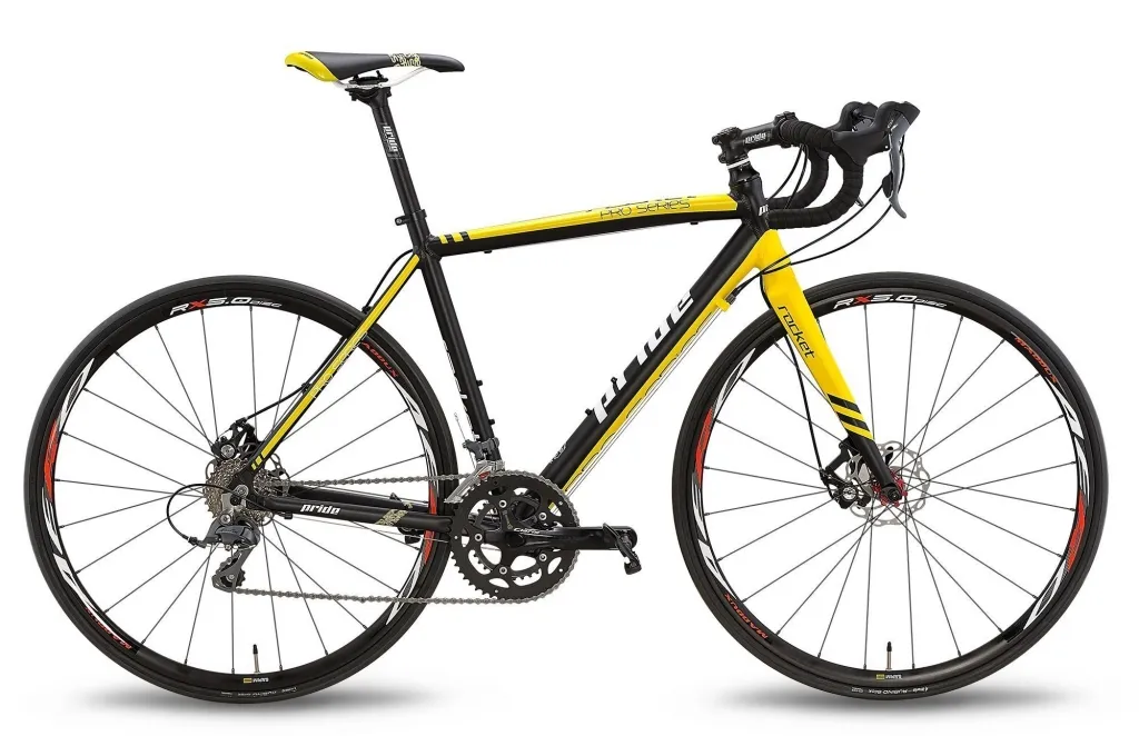 Велосипед PRIDE ROCKET CLARIS DISC 2016 черно-желтый