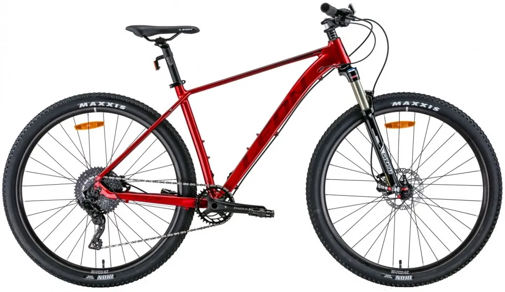 Велосипед 29" Leon TN-40 AM HDD (2022) червоний з чорним