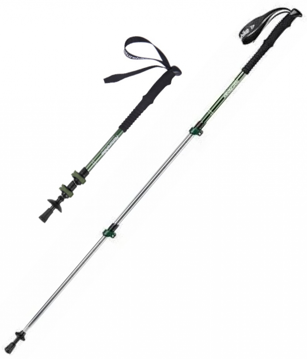 Треккинговая палка 3-секционная Naturehike Men ST 01 6061 AL NH17D001-Z, 61-135 см, green