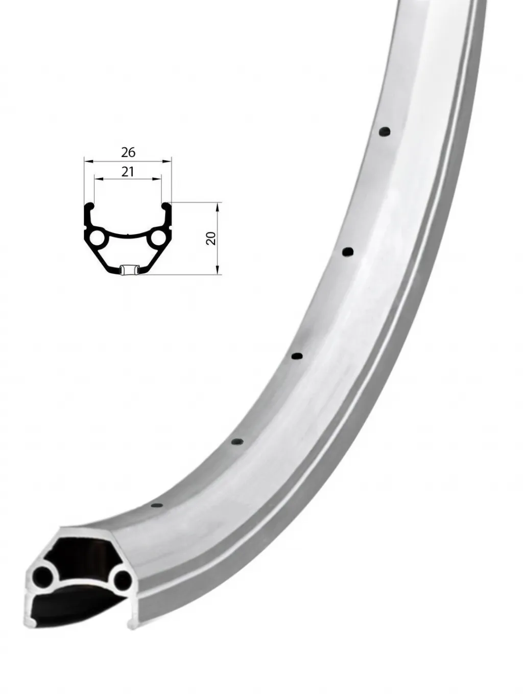 Обід 26'' Remerx HIT 21 RX 4521 (559x21 mm) V-Br 32H AV silver