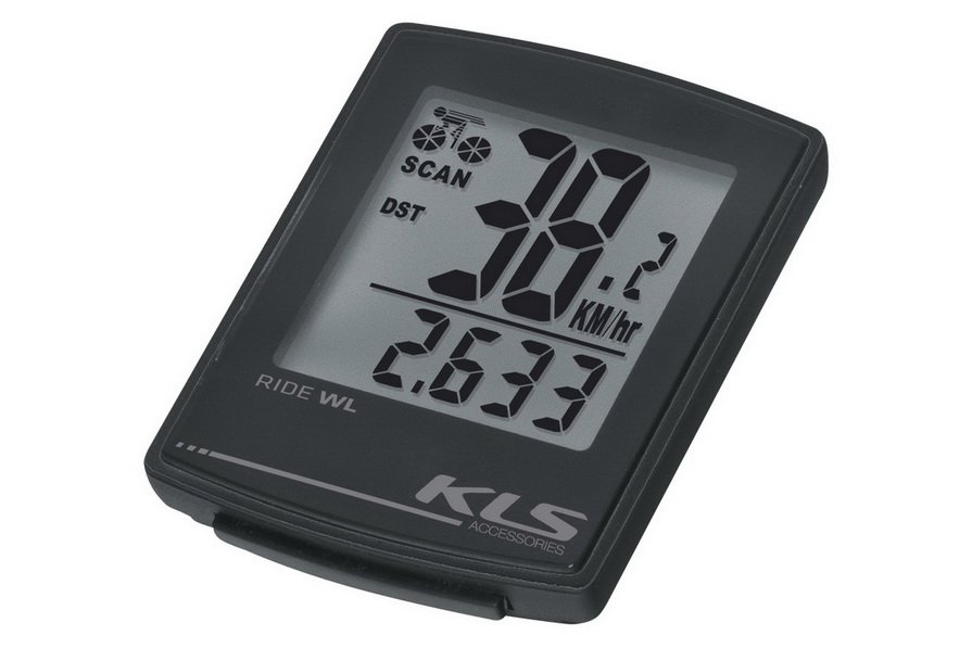 Велокомпьютер KLS RIDE WL, черный, 16 функций Велокомпьютер KLS RIDE WL, черный, 16 функций