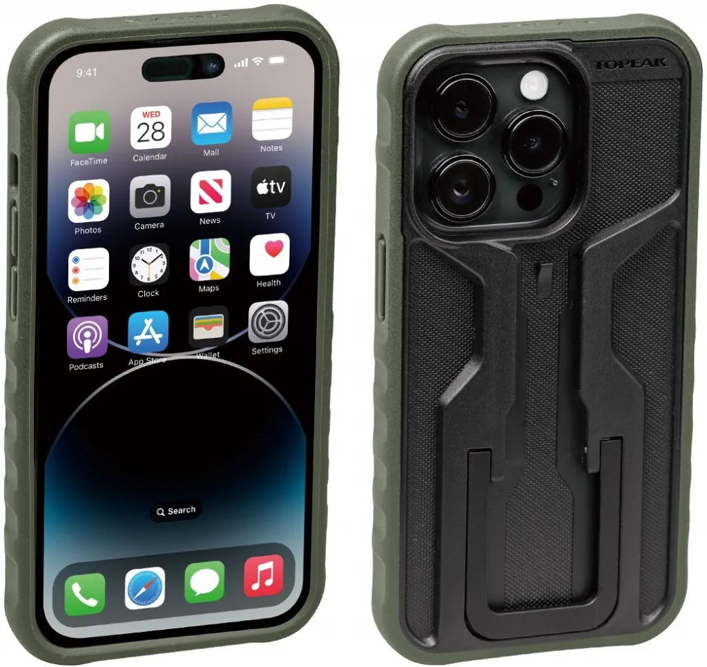 Чохол Topeak RideCase only, works with iPhone 14 Pro, black/green
