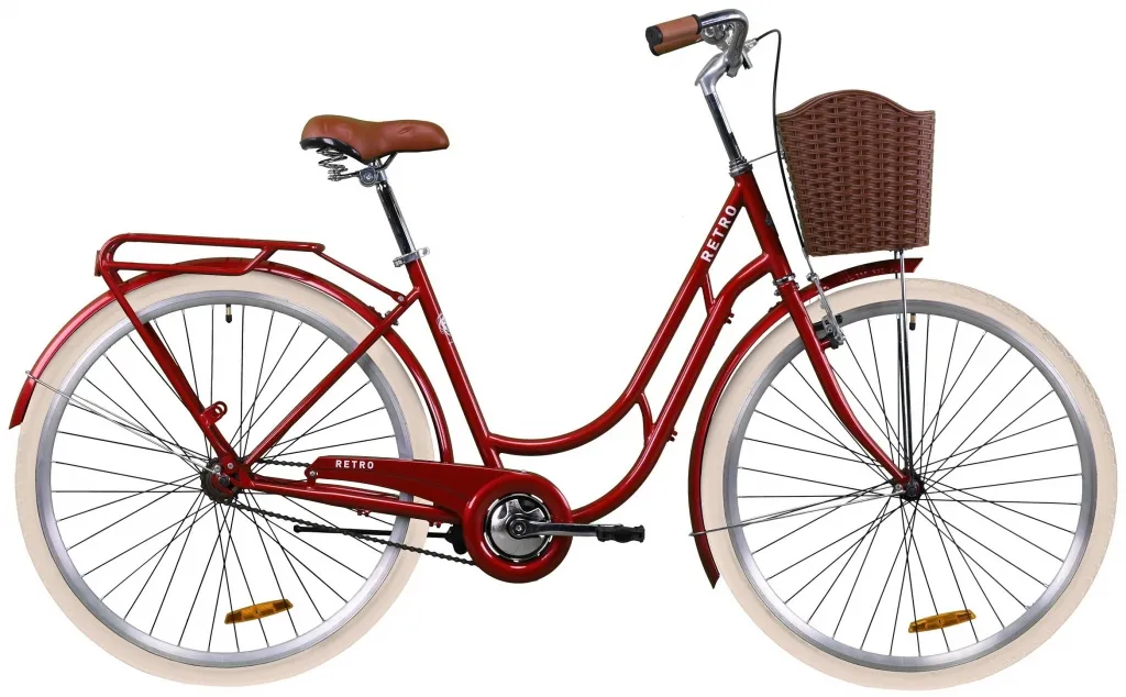 Велосипед 28" Dorozhnik RETRO (2020) рубиновый