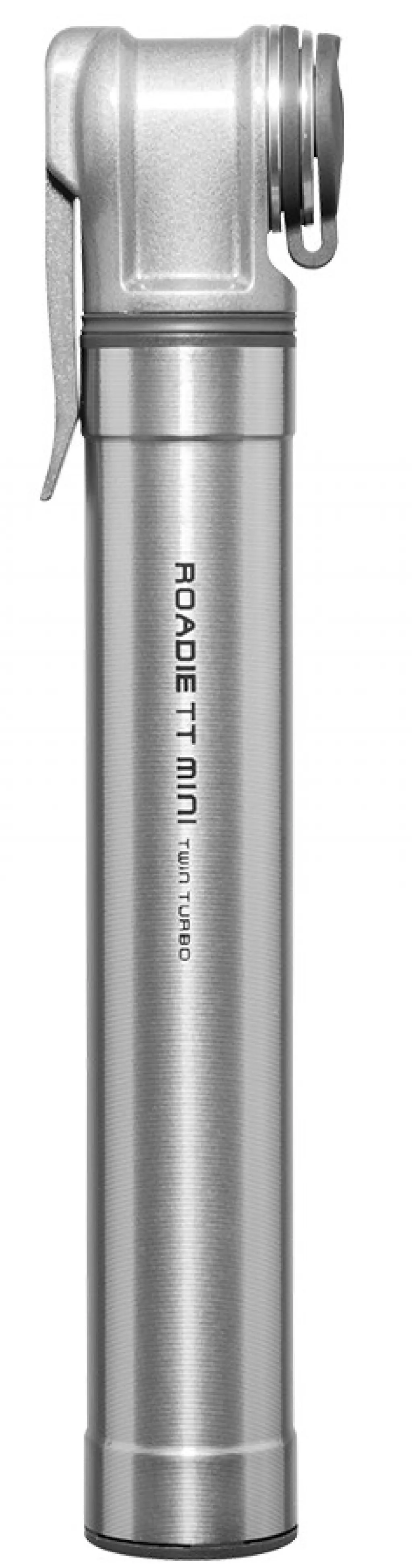 Насос Topeak Roadie TT Mini, Twin Turbo, 160psi/11bar, 16.5cm, silver