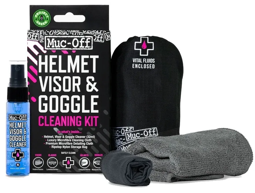 Набор для ухода за шлемами/очками/масками  Muc-Off Visor, Lens & Goggle Cleaning Kit V2