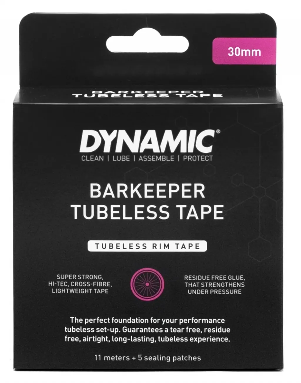 Ободная лента Dynamic Barkeeper Tubeless Tape для бескамерных ободов 30mm, 11м