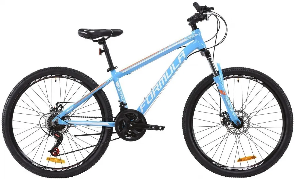 Велосипед 26" Formula THOR 2.0 DD блакитний з помаранчевим і білим (2020)