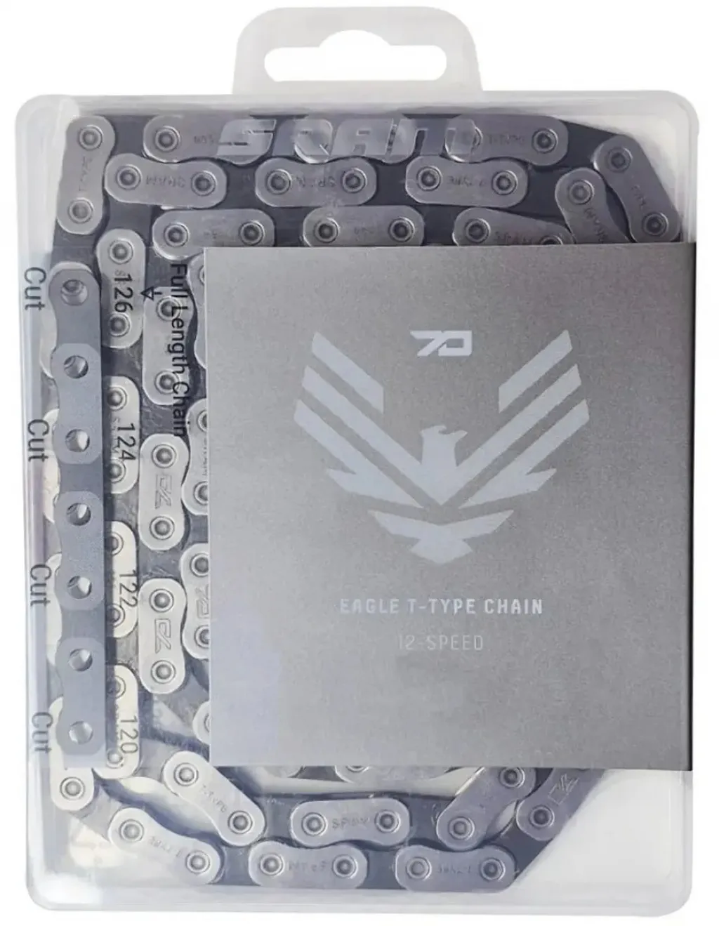 Цепь SRAM 70 T-Type Eagle 12-speed, 126 links, Powerlock, silver