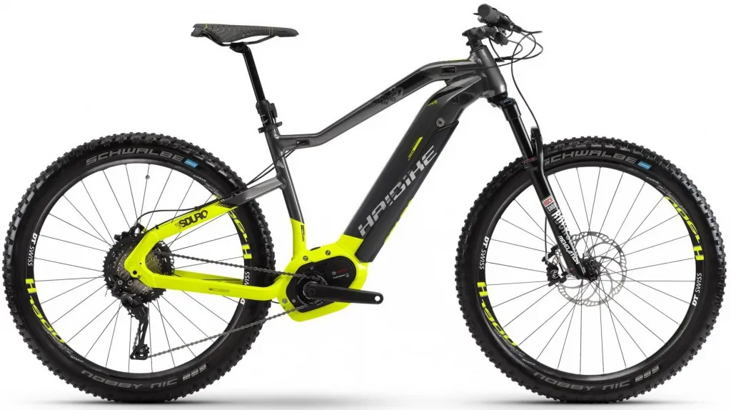 Электровелосипед 27,5" Haibike SDURO HardSeven 9.0 500Wh (2018) сіро-жовтий