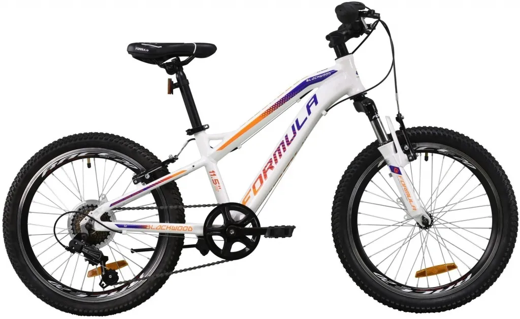 Велосипед 20" Formula BLACKWOOD 1.0 бело-фиолетовый с оранжевым (2020)