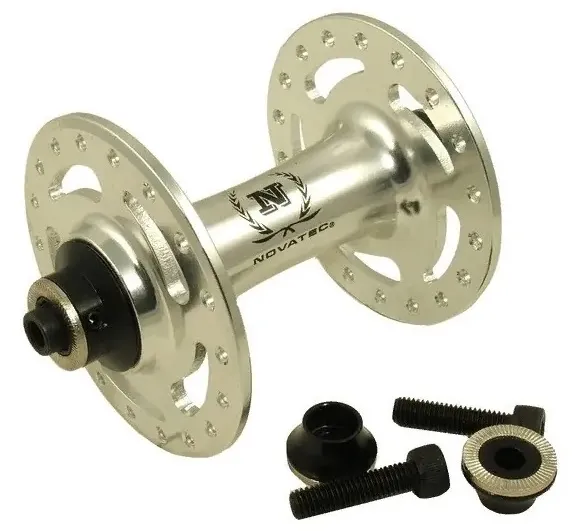 Втулка передня NOVATEC A165SBT BO 32H 9x108mm болти, алюм. silver Втулка передня NOVATEC A165SBT BO 32H 9x108mm болти, алюм. silver