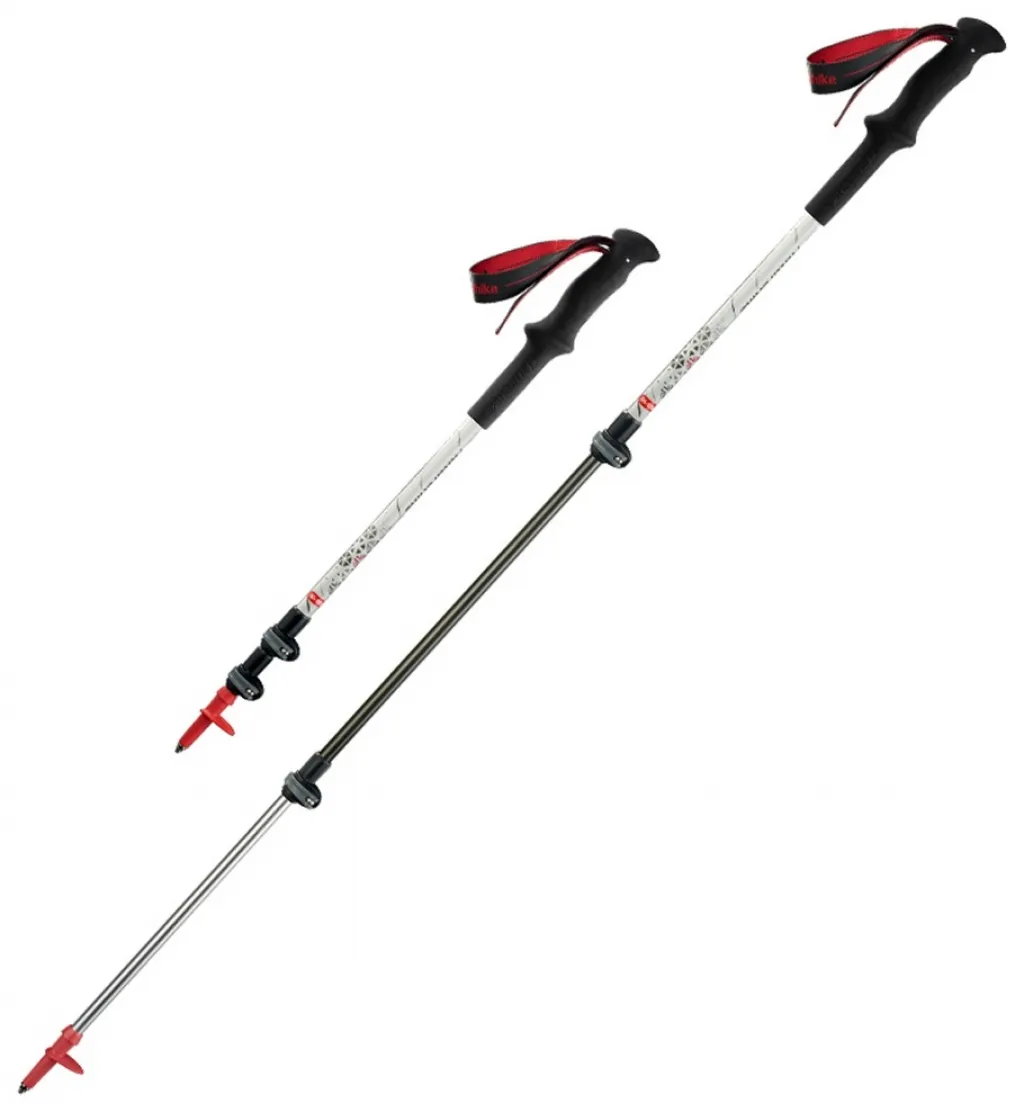 Треккинговая палка 3-секционная Naturehike ST06 NH17D006-D, 66-135 см, white/red