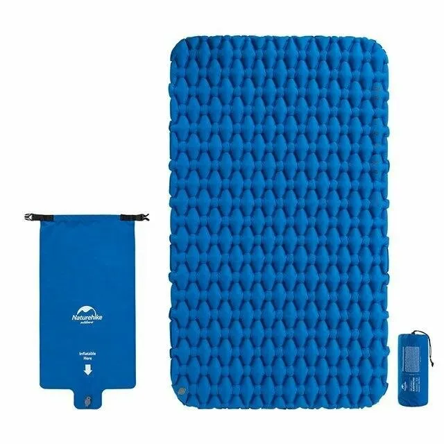 Коврик надувной двухместный Naturehike FC-11 NH19Z055-P, 65 мм, blue