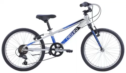 Велосипед 20 Apollo NEO 6s boys (2022) Brushed Alloy / Black / Blue Fade