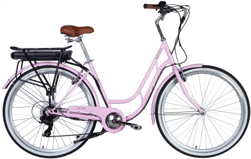 Велосипед 28 Dorozhnik eRETRO Vbr FR 36B 12.5А*г 500Вт (2025) светло-розовый