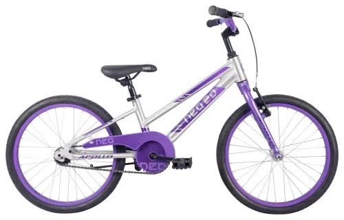 Велосипед 20 Apollo NEO 20 Girls (2022) Brushed Alloy / Lavender / Purple Fade