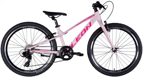Велосипед 24 Leon Junior Vbr CS (2025) рожевий з малиновим
