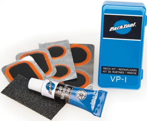 Ремонтний набір Park Tool для камер Vulcanizing Patch Kit (латки, нажд. пап., скріпл.рід.)
