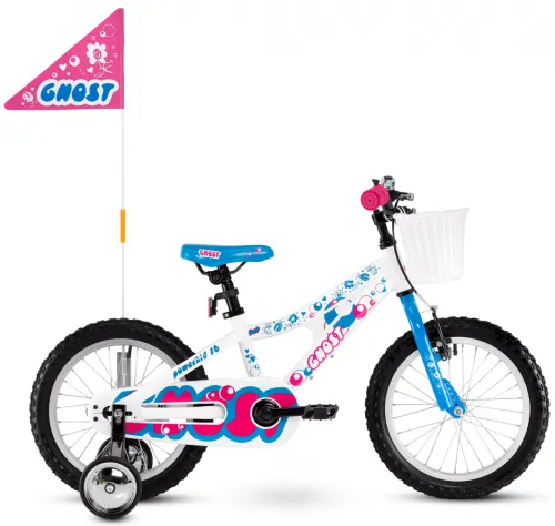 Велосипед 16 Ghost POWERKID (2021) біло-синій-рожевий