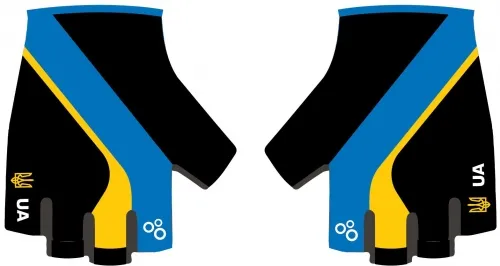 Рукавички ONRIDE Catch 20 UA колір чорний/синій/жовтий 
