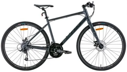 Велосипед 28 Leon HD-80 DD (2022) сірий з чорним (м)