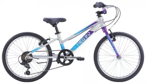 Велосипед 20 Apollo NEO 6s girls (2022) Brushed Alloy / Purple / Blue Fade