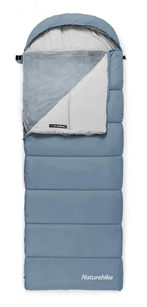 Спальный мешок Naturehike BE400 CNK2300SD021 (-1/6°C) 220 см (левый), grey