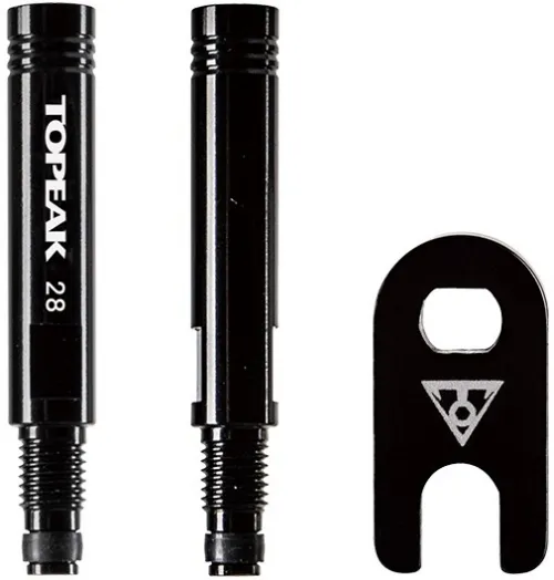 Удлинитель Topeak Valve Extender, aluminum, for extending 28mm of two piece type Presta Valve, 2 pcs, including one alloy Valve Core Tool