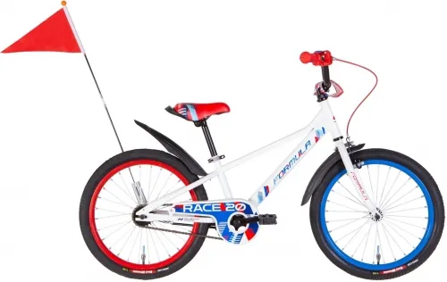 Велосипед 20 Formula RACE (2022) білий з червоним та синім