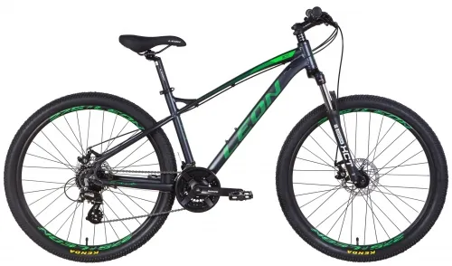 Велосипед 27.5 Leon XC-90 SE AM Hydraulic lock out DD (2022) графітовий з зеленим (м)