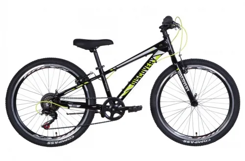 Велосипед 24 Discovery QUBE (2021) чорно-жовтий